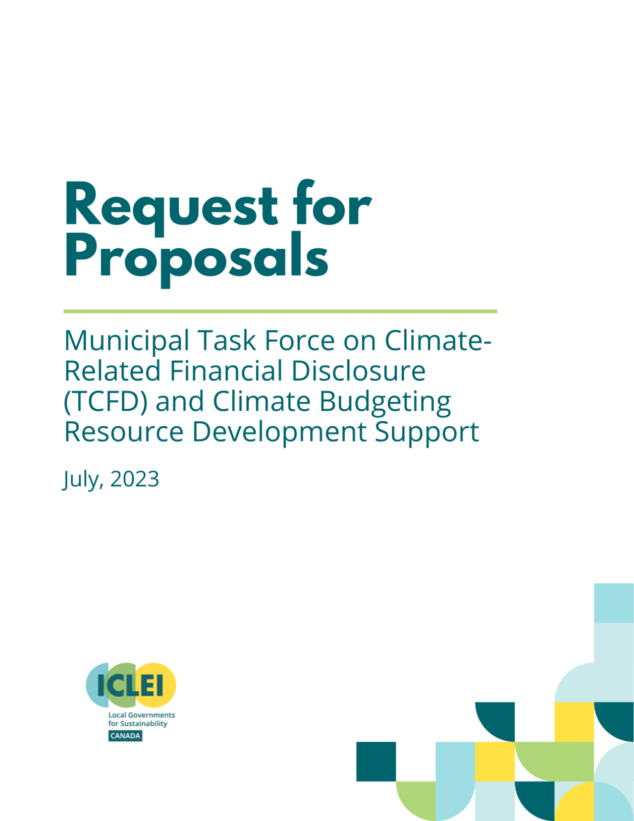 Request for proposal ICLEI Canada